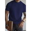 Men's Solid Color Slim-fitting Business Commuting Breathable T-shirt Trendy Foreign Trade Cross-border Wholesale