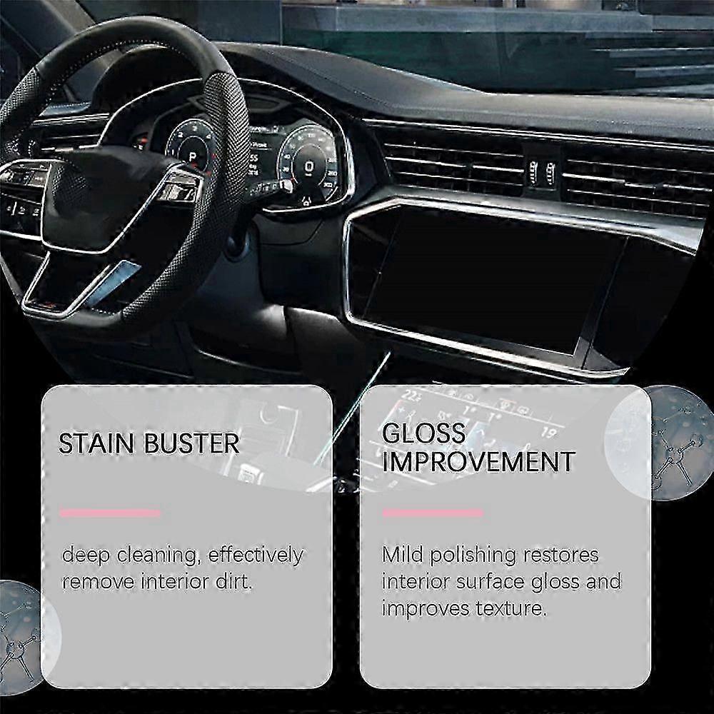 Čistič s lešticím účinkem pro detailní čištění interiéru vozu Guma Kůže Lešticí prostředek pro automobilový interiér Detailer A Čistič Obnovuje