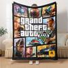 1 Stück Grand Theft Auto Weiche Flanelldecke mit Designer-Print Eine kuschelige Decke für alle Jahreszeiten, perfekt für das Sofa, Bett, Büro