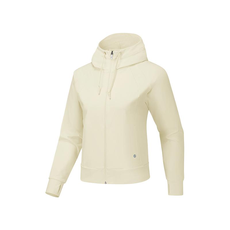 Skechers Breathable Solid Color Hooded Long Sleeve Jacket Women jackets P326W073-00NA S
