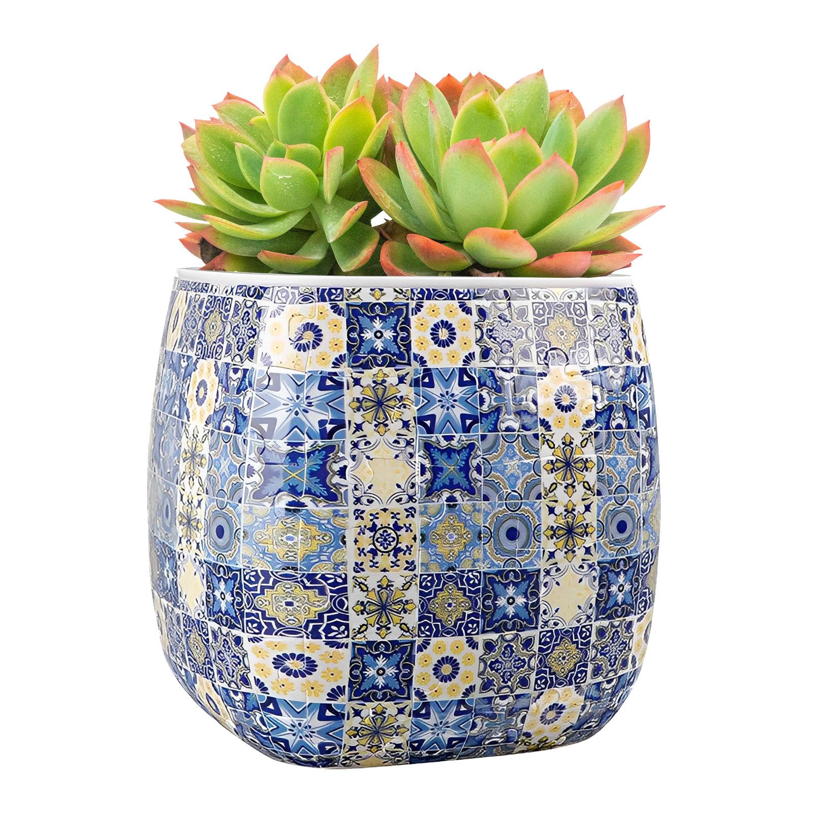 

3D Puzzle Flower Vase Decorative Puzzle Planter Creative Flower Pot DIY Art Puzzles Vase Home Decor for Indoor Cactus Succulent