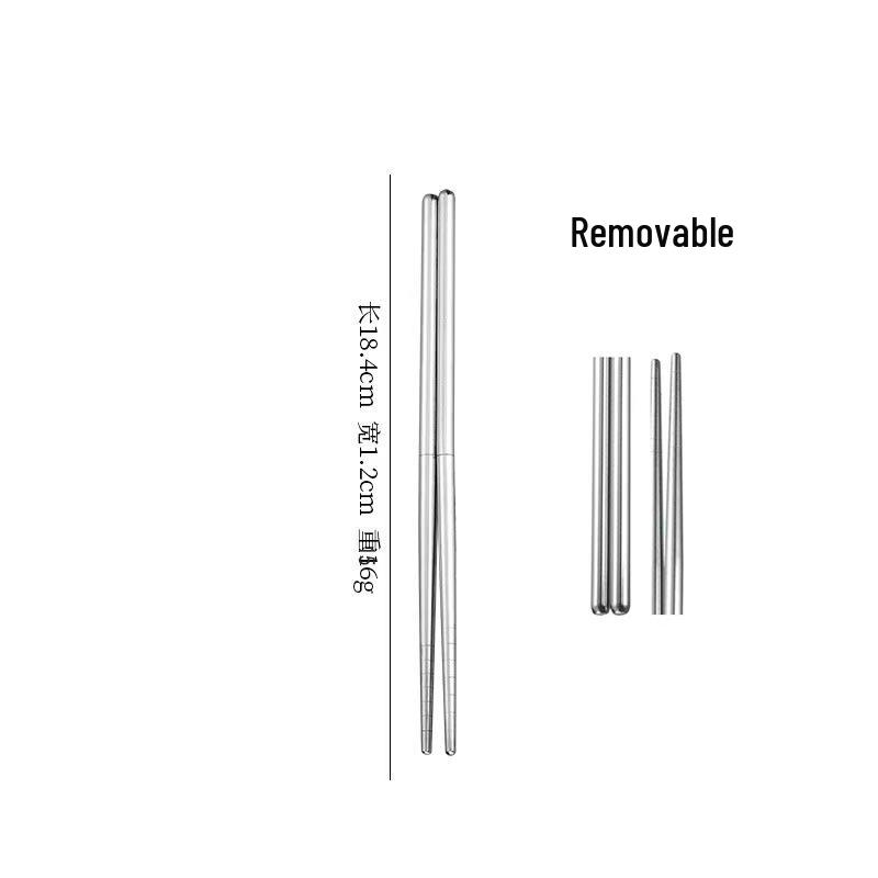 304 Stainless Steel 3-Fold Portable Spoon-Fork for Outdoor Use