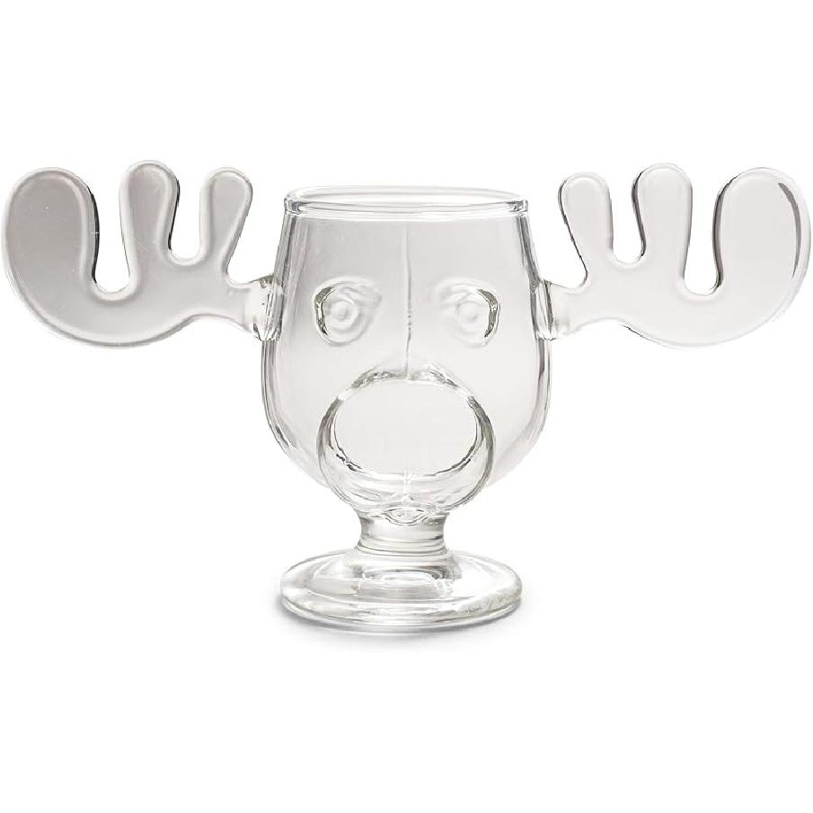 

National Lampoon s Christmas Vacation Marty Moose Sculpted Glass Cup | Holiday Glassware For Drinks, Beverages | Holds 8 Ounces Standard