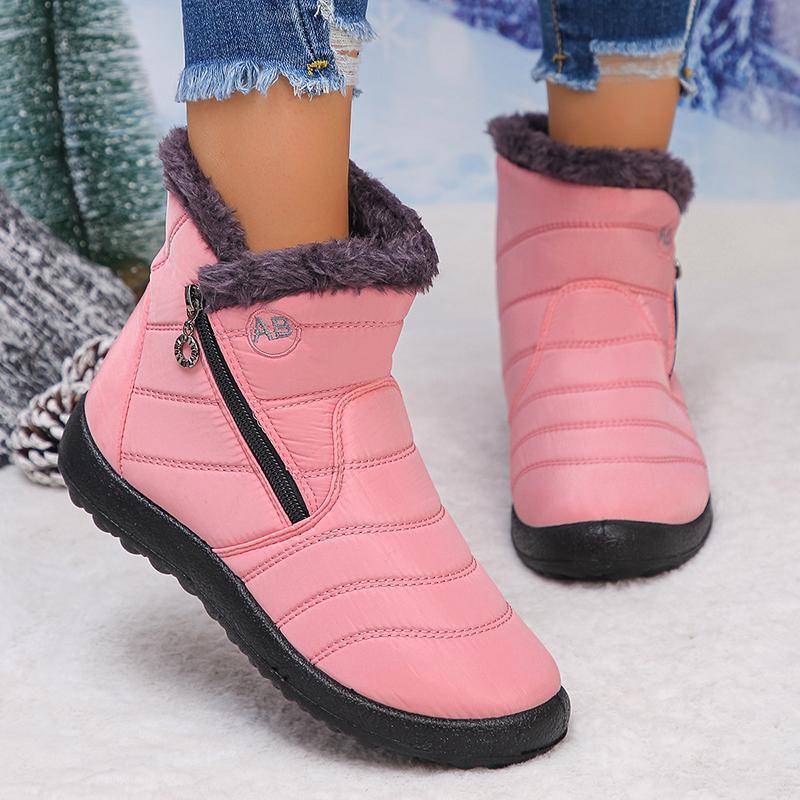 Fashion 2025 Waterproof Snow Boots for Women Plus Size 36-43 Non Slip Fur Winter Shoes Woman Zipper Short Plush Warm Ankle Boots Ladies