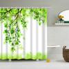 Rose Plum Blossom Flowers Print Waterproof Shower Curtain Washable Fabric Bath Curtain Home Bathroom Curtains With 12 Hooks