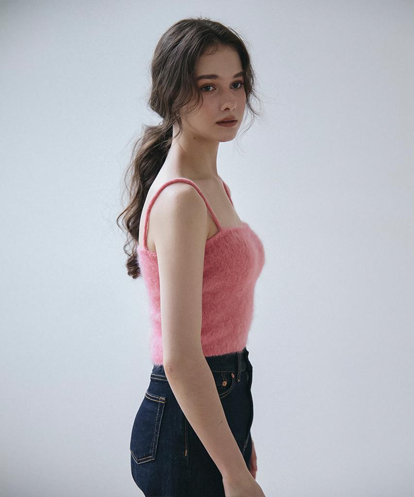 VEM.VER Baby Alpaca Knit Bustier_Pink