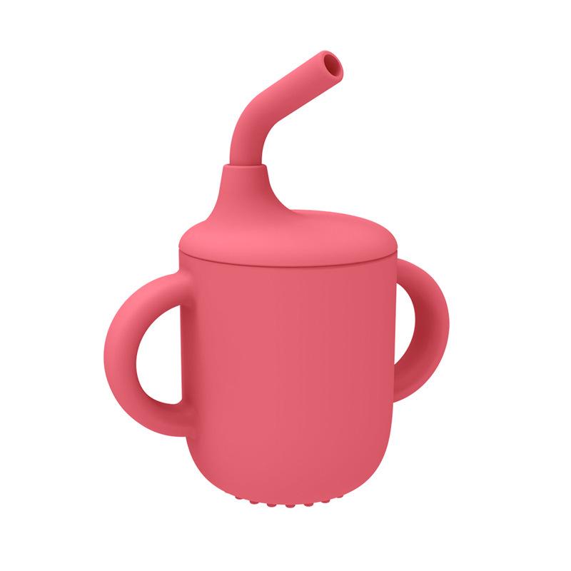 Silicone Straw Baby Cup with Printable Pattern, Food-Grade, Small Capacity