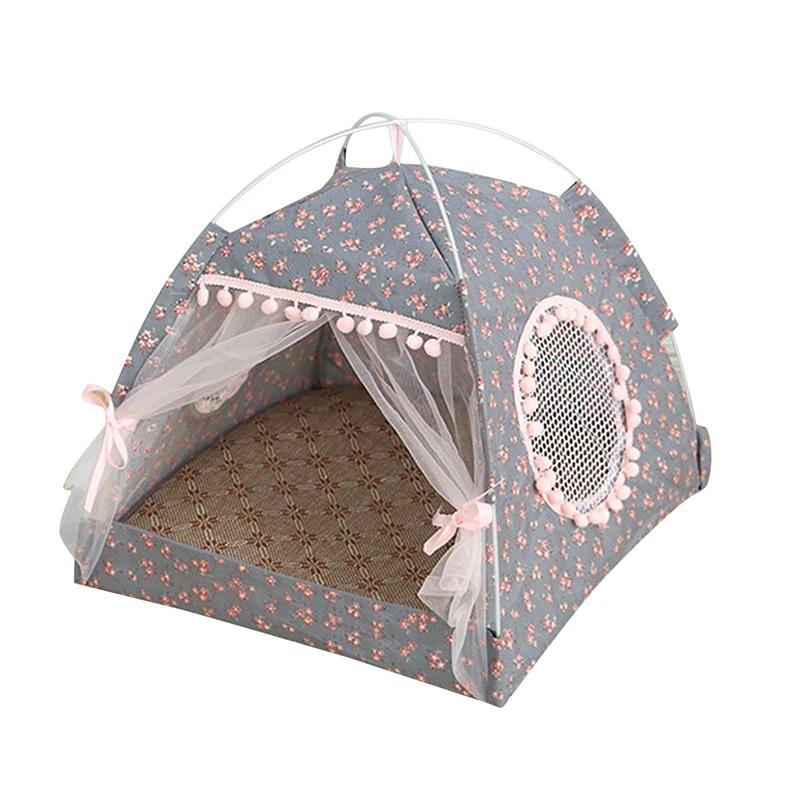 Cama de Tenda para Gato Produtos para Animais de Estimação The General Teepee Rede Aconchegante Fechada com Pisos Casa para Gatos Casa para Cães Pequenos Acessórios Produtos