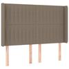 VidaXL Tête de lit avec oreilles Taupe 147x16x118-128 cm Tissu3119820