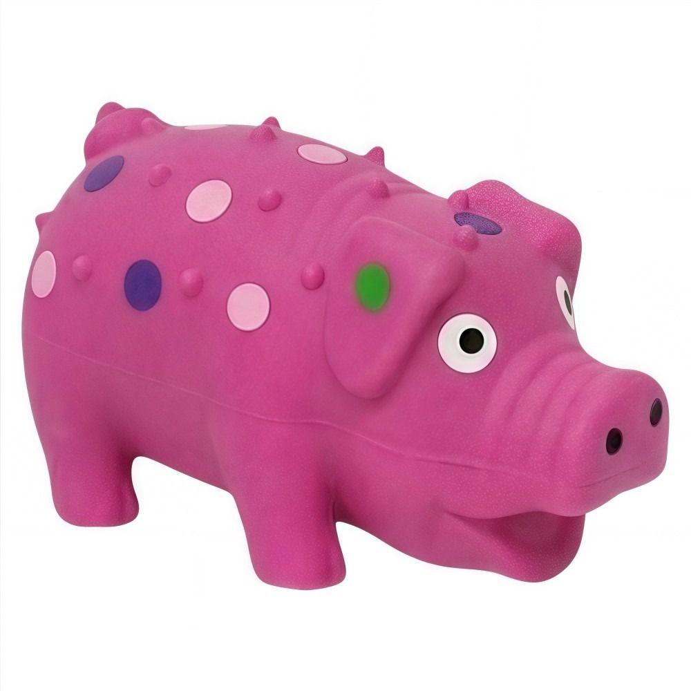 Soft Latex Spot Grunting Pig Toy Rubber Dog Chew Toy  For Small Medium Large Dog