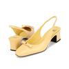 BARBARA Leather Square 5cm Women S Slingback Bbi201ye
