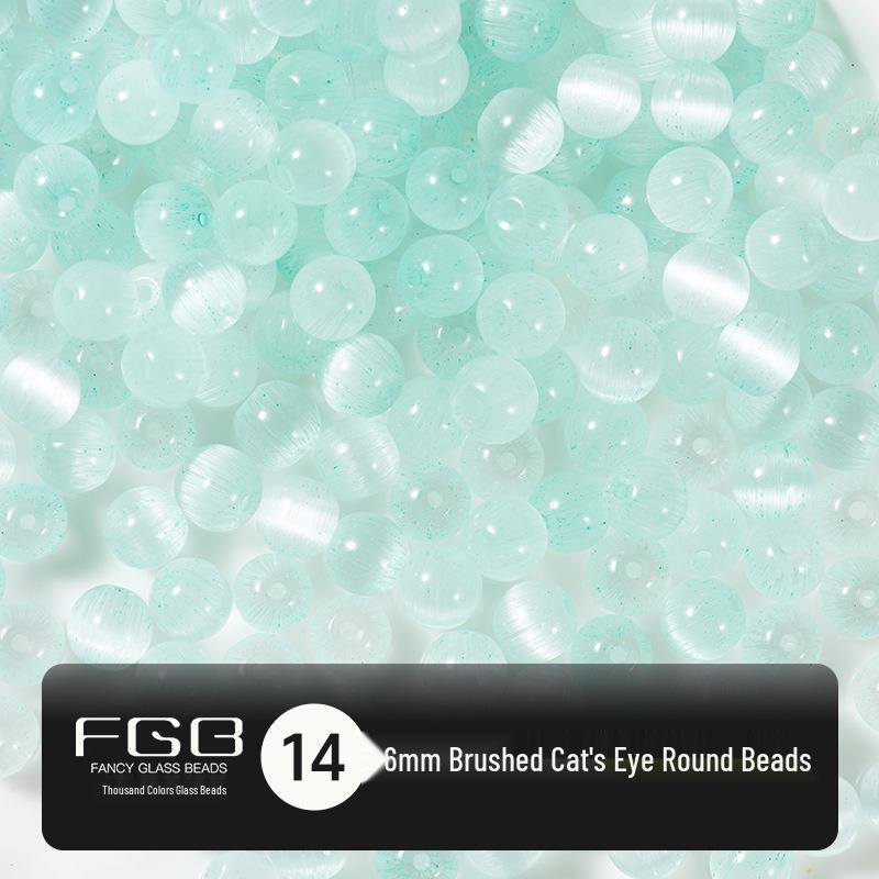 6mm Frosted Cat's Eye Glass Seed Beads for Handmade DIY Bracelets and Accessories