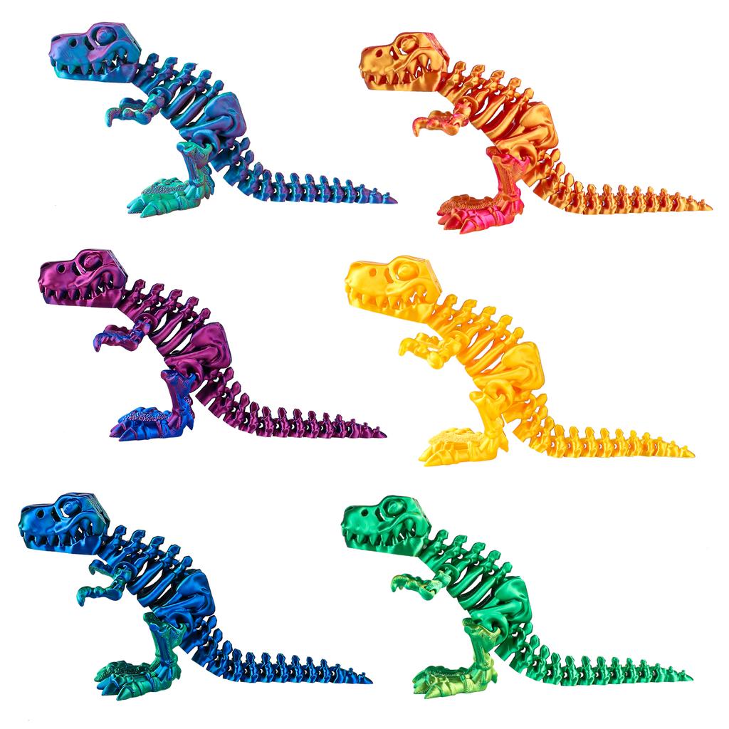 3D Printed Tyrannosaurus Rex Dinosaur Model W/ Movable Joints, Poseable Tail & Limbs, Realistic Desk Decor, Gift For Dino Lovers