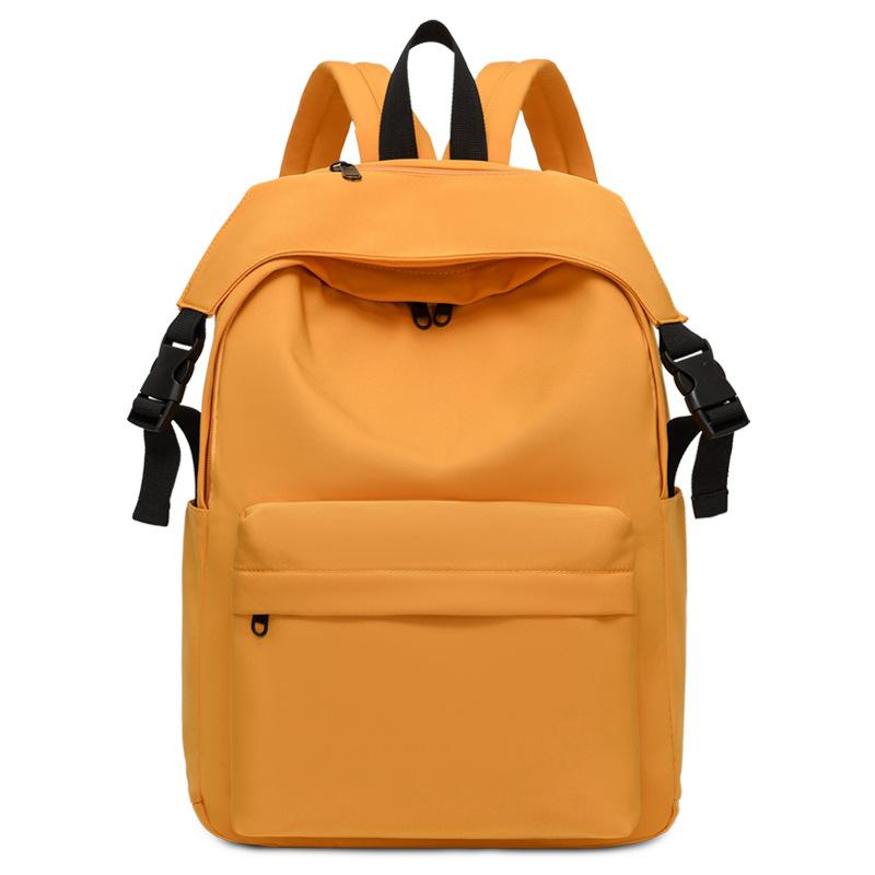 New Simple Travel Bag Solid Color Backpack Casual Outdoor Large Capacity Backpack Small Fresh Student Schoolbag