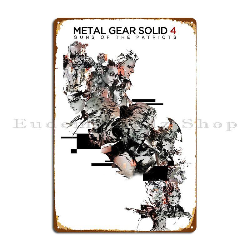 Mfoever Metal Gear Solid  Guns Of The Patriots Metal Plaque Poster Create Party Club Design Club Kitchen Tin Sign Poster 20x30cm（7.8x11.8inch）