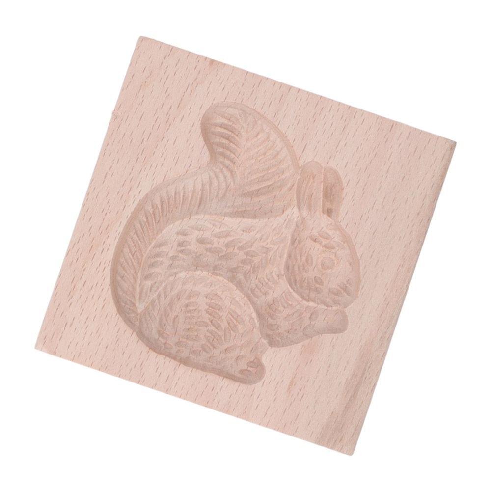 Natural Beech Wood Cookie Cutter Smooth Surface Biscuit Mould Baking Stamp Christmas Baking