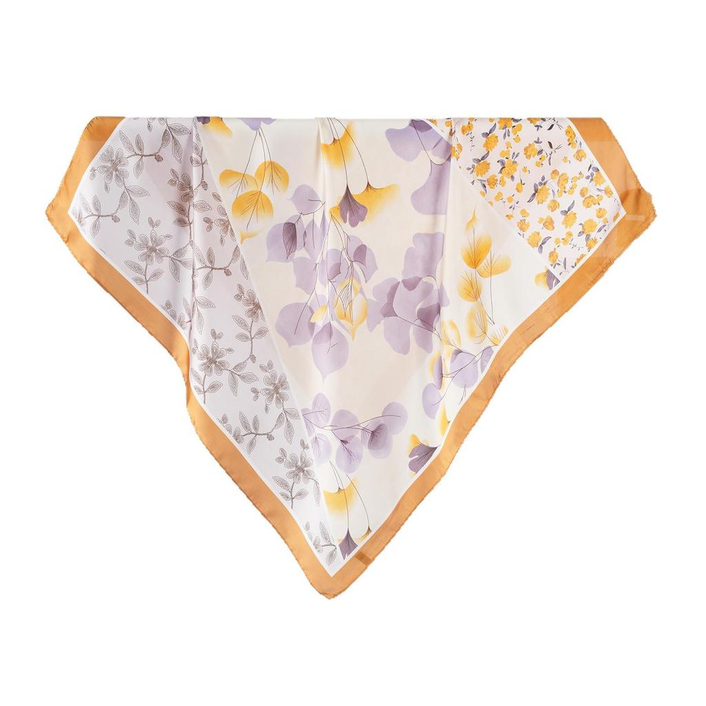 Artistic Forest-Style Faux Silk Scarf for Women - Versatile Neck or Photo Prop Accessory