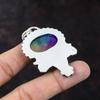 Rainbow Solar Quartz Druzy Pendant 925 Sterling Silver Pendant Handmade Boho Jewelry Dainty Gemstone Pendant Gift For Girl Dragonfly Pendant