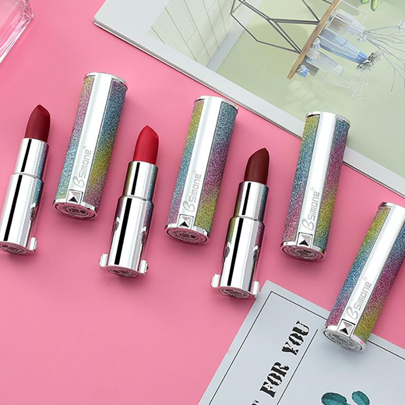 Szminka w tubce Fashion Rainbow Tube Nawilżająca Nawilżająca Trwała Biała Szminka do Makijażu