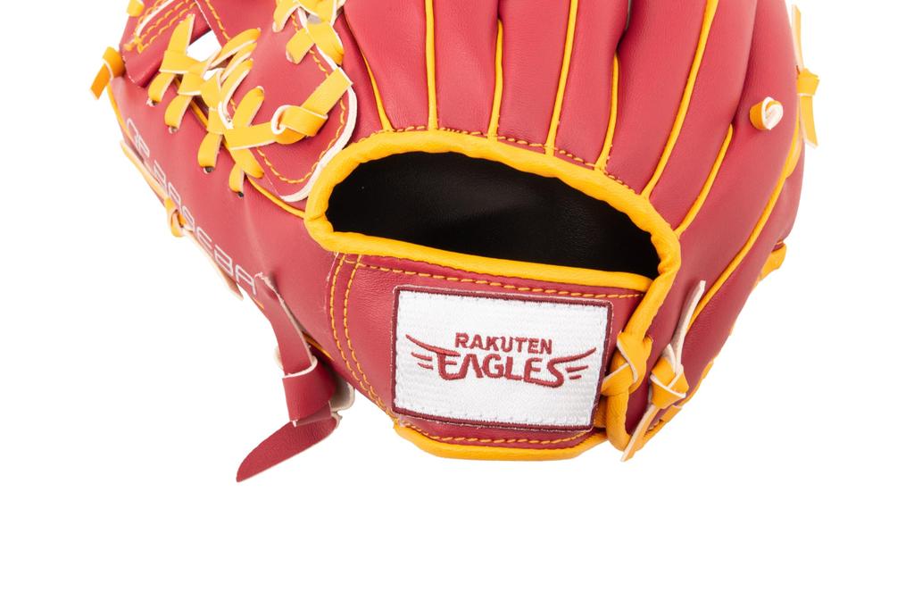 Rakuten Golden Eagles X GP (GP) Baseball Parent-Child Catchball Glove Set (Includes Soft Ball) - Adult Size - Right-Handed Throw, Child Size - Left-Ha