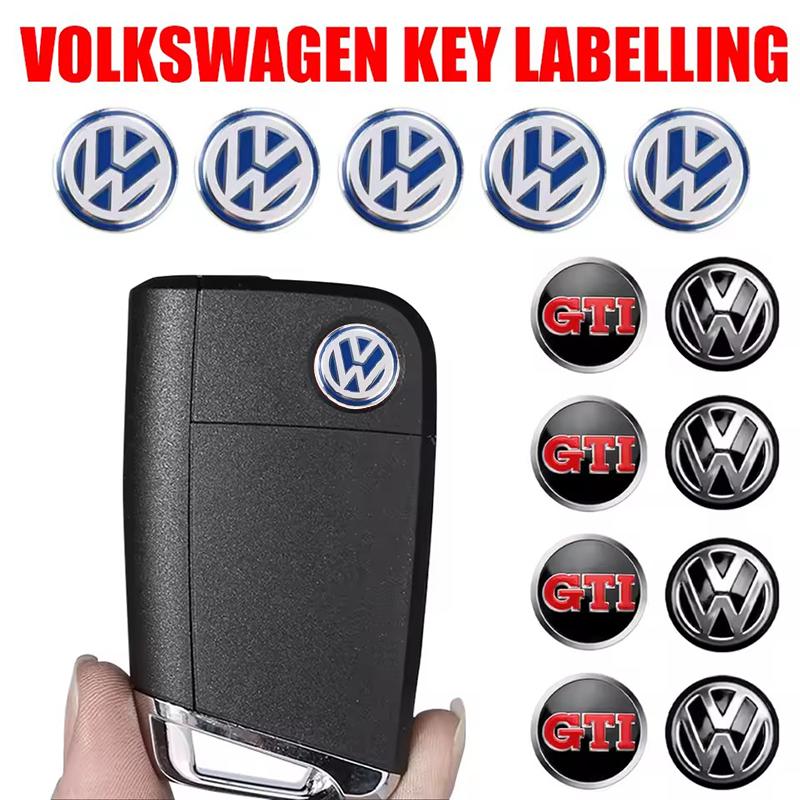 Für VW Volkswagen Jetta MK5 Golf 14mm Auto Schlüssel Emblem Aufkleber Fernbedienung Schlüsselanhänger Logo Für Volkswagen VW Golf GTI Passat Tiguan Arteon