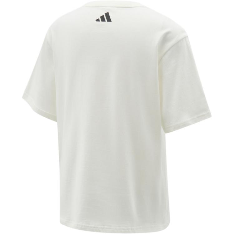 Adidas Letter Print Round Neck Pullover Short Sleeve T-Shirt Kids tops KY8360