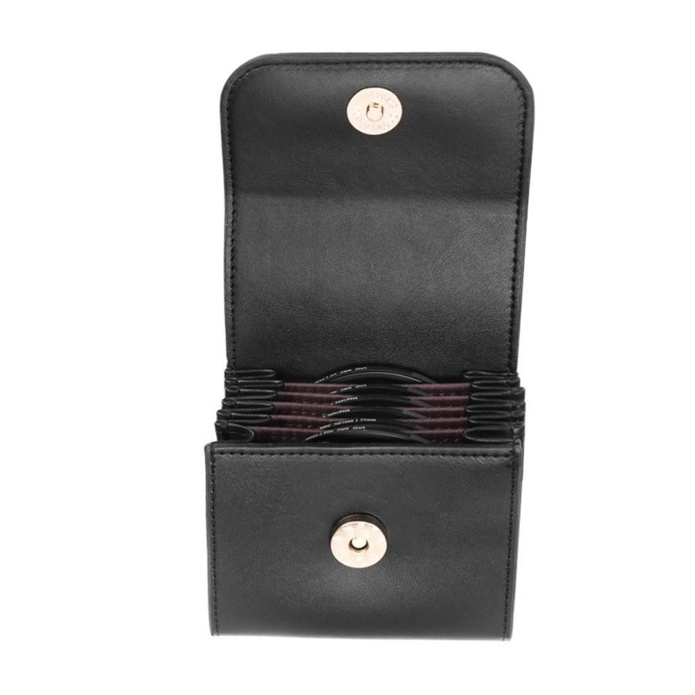 6 Pockets Filter Pouch Dustproof Filter Carrying Case Camera Lens Filter Bag  For Photography