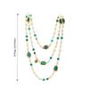 JMXD-Necklace Vintage Pearl Red Handmade Glass Ladies Long Necklace Sweater Chain Small Fragrant Style Jewelry