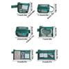 6pcs Set Square Mesh Storage Pouch Nylon Mini Zipper Coin Purse Charging Cables Storage  Home Use