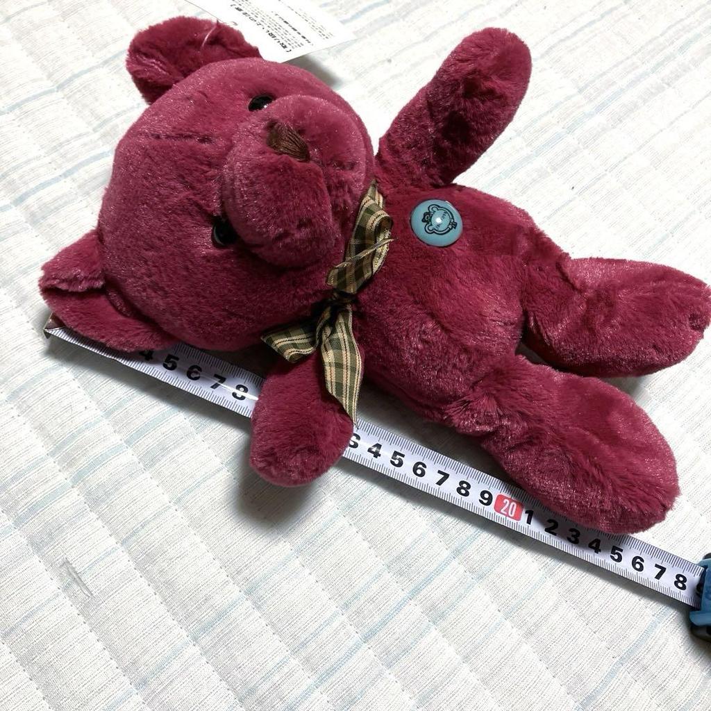 [USED] Rare Tateshina Teddy Bear Museum Red Teddy Bear