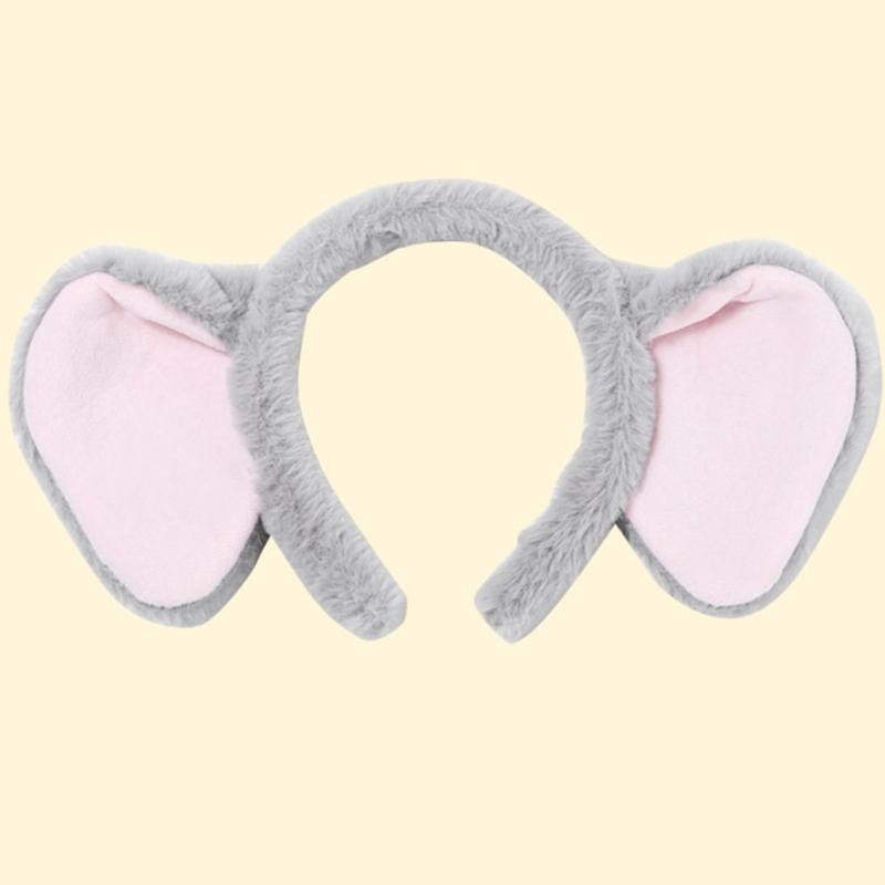 Plush Elephant Cartoon Headband for Kids Hairpieces Headwear Soft Hair Accessory for Makeup and Skincare