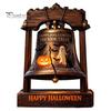 Housewarming Gift Ideas Vintage Halloween Wooden Bell Decor, Rustic Farmhouse Shelf Sitter with Artistic Photo Props Metal Wood Stand, Tabletop