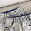 Hottie Low Rise Denim Shorts im koreanischen Stil für den Sommer, für Damen, Club-Style, alte Tasche, Baumwolle, Frühling, gerade, runde Hüft-Jeansshorts