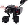 Dc12V Waterproof Motorcycles Handldbar 2Usb Port Adapter Blue Led With Voltmeter