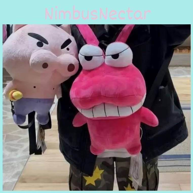 Buriburizaemon Shinchan Crayon Waniyama San Cute Plush Backpack Doll Handbag