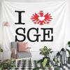I Love SGE Eintracht Frankfurt Eagle Heart Wall Tapestry White Minimalist Football Fan Decor Gift