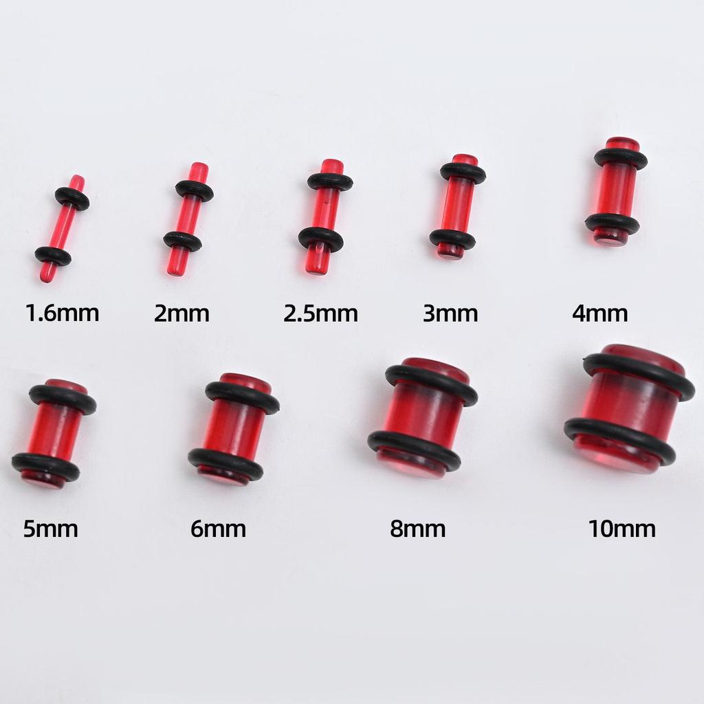 Acrylic Heart & Triangle Ear Plugs – Colorful Piercing Jewelry In Multiple Sizes