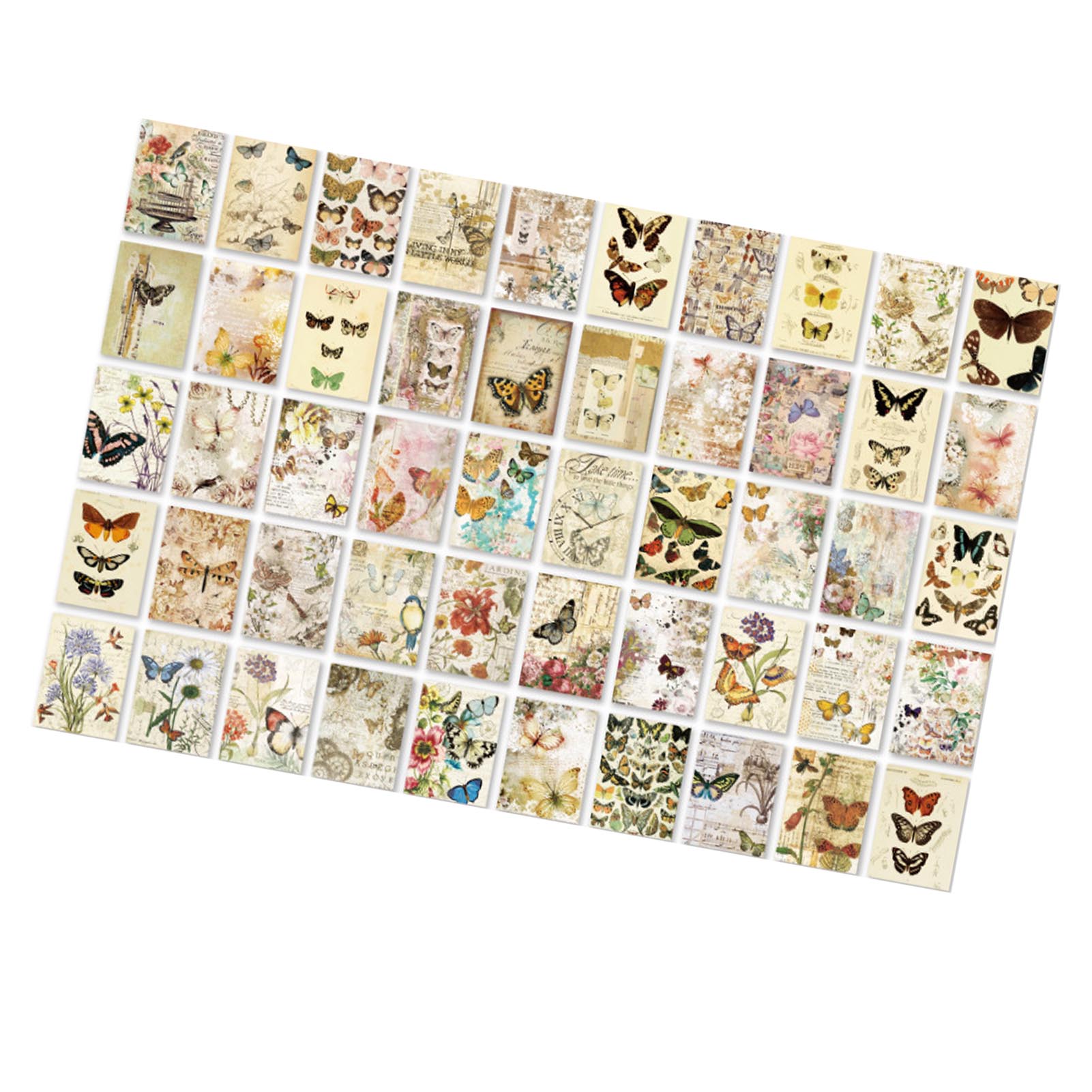 

100 листов винтажной скрапбукинговой бумаги, декоративная эстетичная фоновая бумага для ведения журнала, для DIY-планера