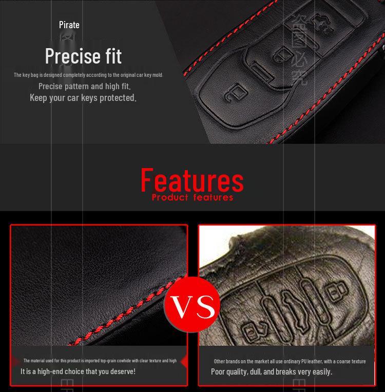 Jeep Liberty, Renegade, Grand Cherokee, Compass Genuine Leather Key Cover