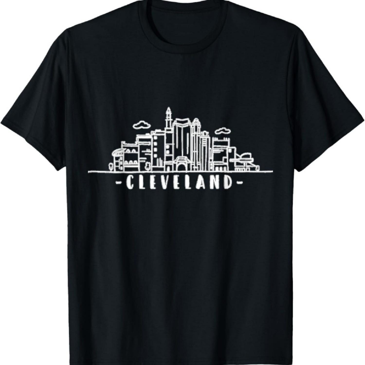 

Cleveland Ohio Skyline T-Shirt XXXXXL чорний
