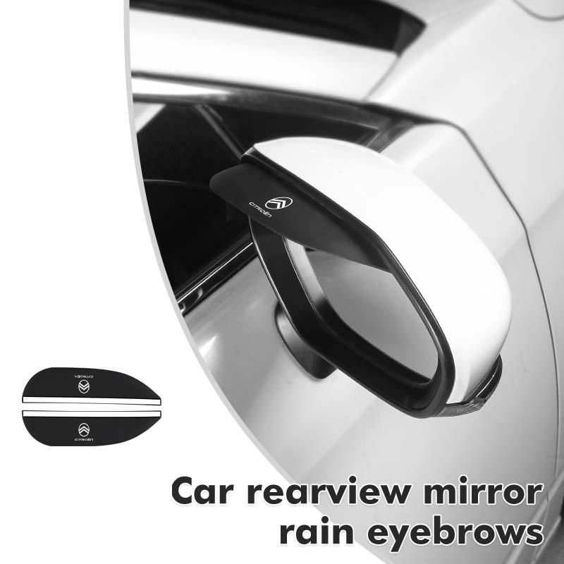 2pcs Car Rear Side Mirror Rain Board Eyebrow Guard Sun Visor For Citroen C4 C3 C5 C1 C2 C6 VTS C4L DS3 DS4 DS5 Grand Berlingo