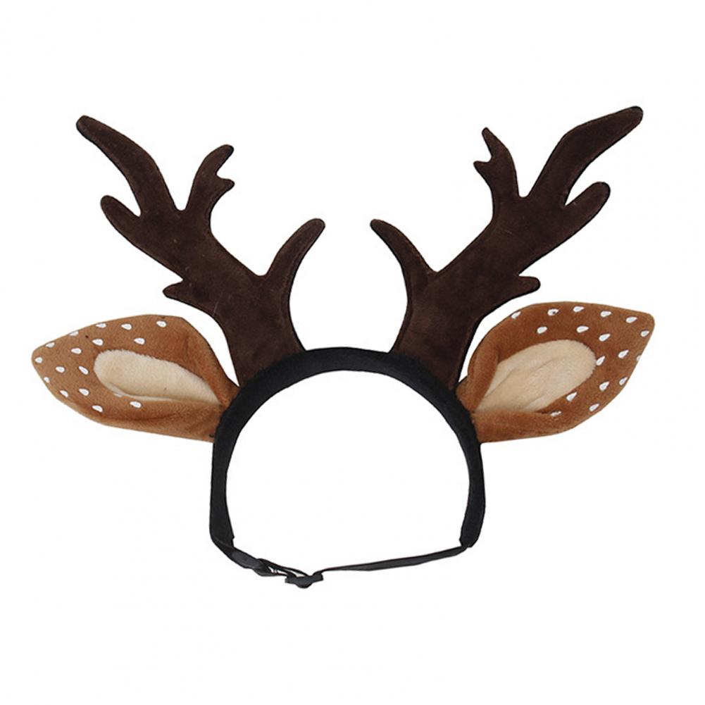Christmas Pet Antlers Headband Festive Pet Christmas Antlers Headband for Dogs Cats Adjustable Deer Cosplay Costume Accessories