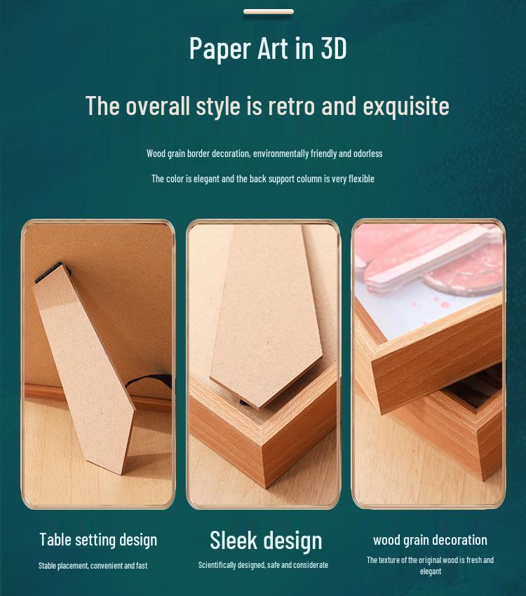 Xiangzaowu 3D Peking Opera Photo Frame: Chinese-Style Decorative Paper Sculpture DIY Art