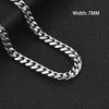 3.5/5/6/7/8/9mm Stainess Steel Link Cuban Chain Necklace for Men Women Metal Chunky Choker Sliver Punk Accessory Jewelry
