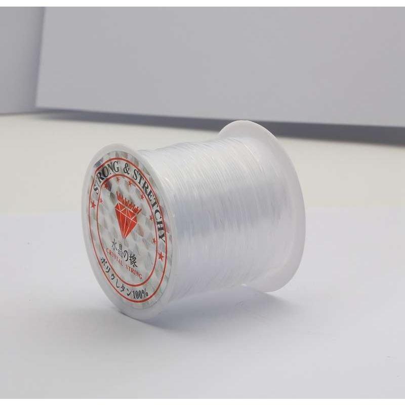 KEINE Elastizität Transparenter, nicht dehnbarer Fischschnurdraht Nylonschnur mit Perlen für die Herstellung von Halsketten-Armband-DIY-Zubehör