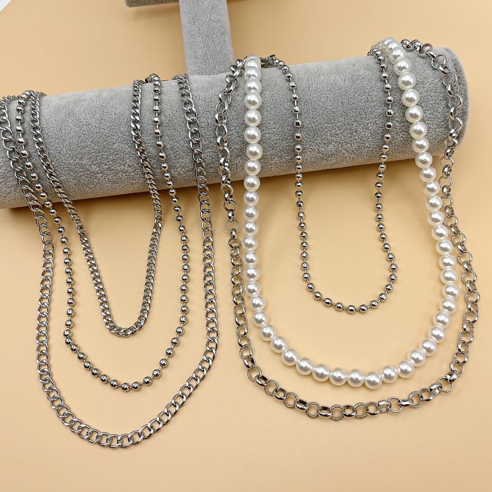Hip-hop Punk Multi-layer Chain Pearl Waist Chain Ins Trendy Cool Creative Versatile Trouser Chain