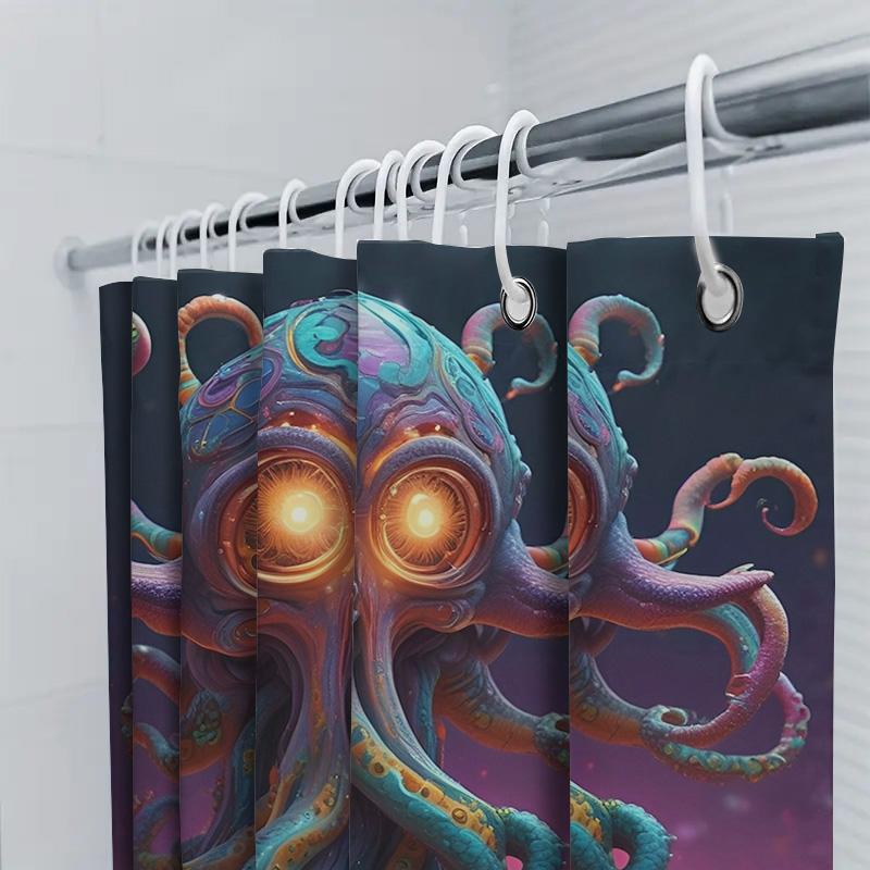 Octopus Shower Curtain Vivid Printed Artistic Bathroom Decor For Children'S Bathrooms Bedroom Decoration In Home Garden From Hom
