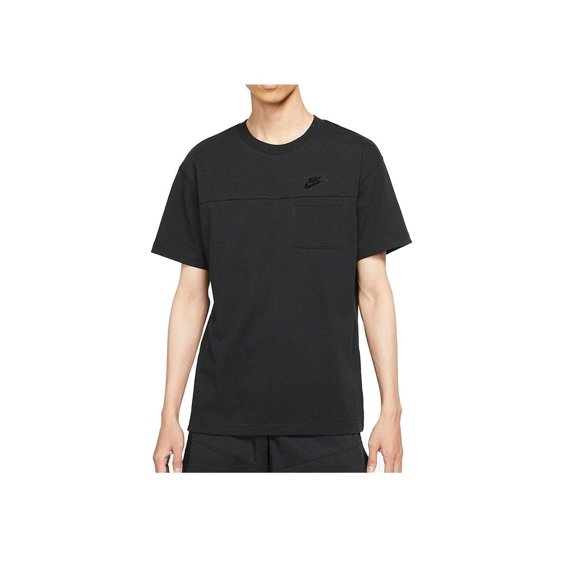 

Мужская дышащая повседневная футболка с коротким рукавом Nike Sportswear с круглым вырезом, черные DD4743-010 XL