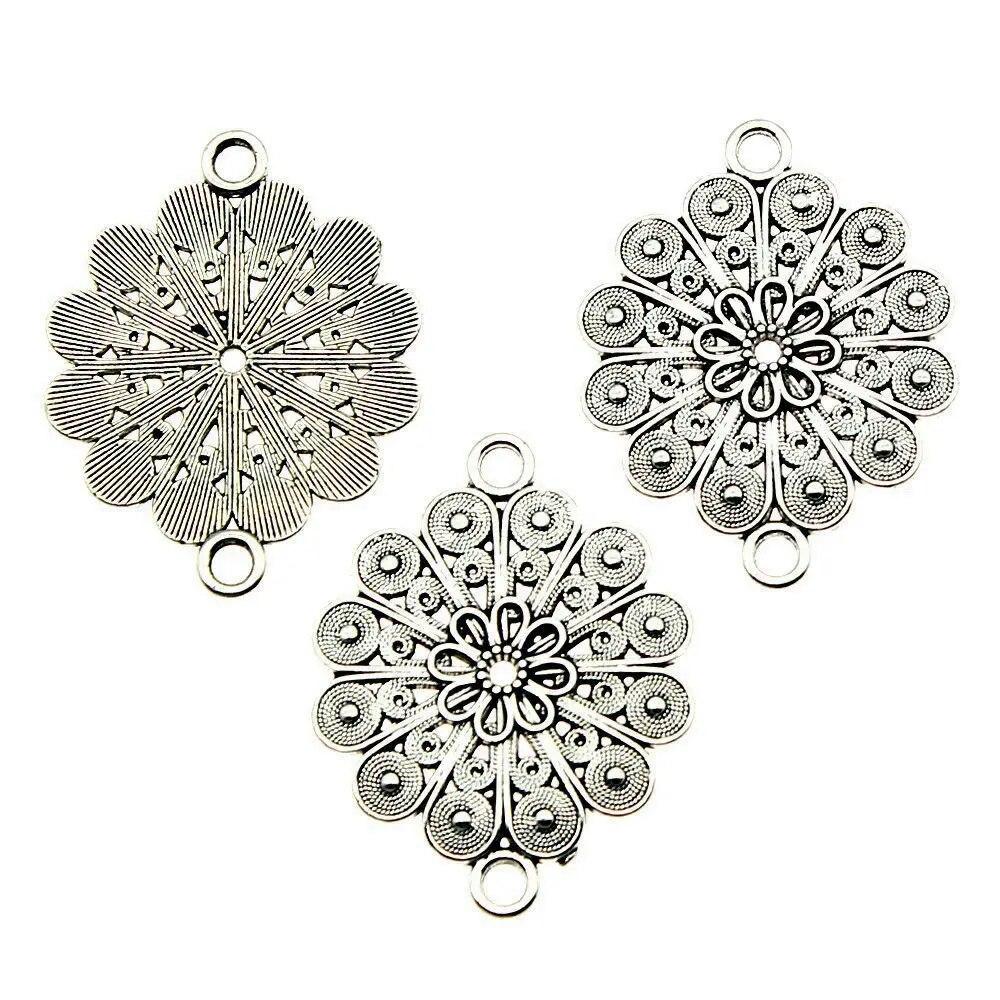 Composants de connecteur de fleur Charm de sac Cadeau pour la fabrication de bijoux