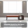 Upholstered Long Bench Light Luxury design Padded Bench with Metal Legs Minimalist Design Thick Comfortable pad for Entryway